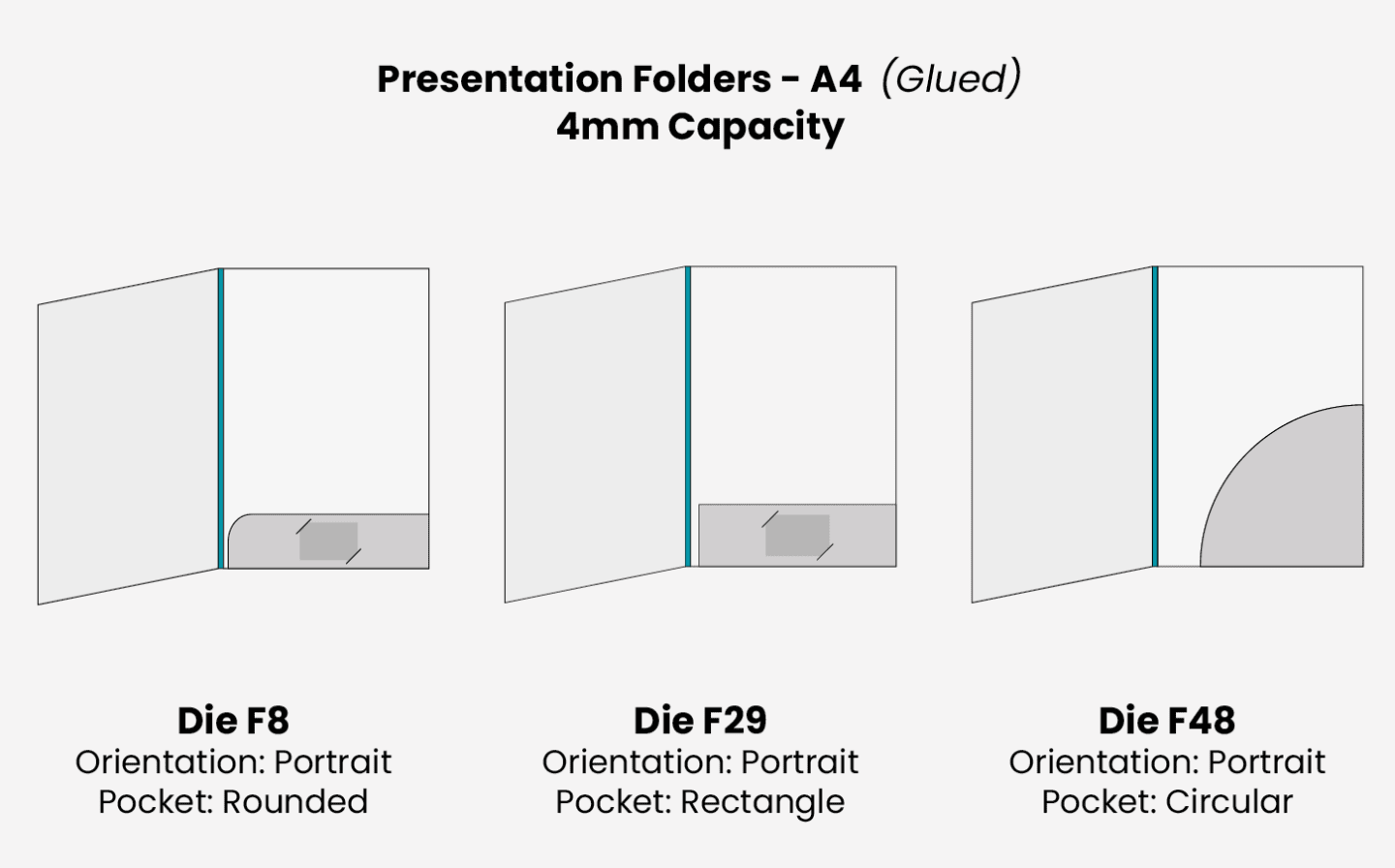 A4 Presentation Folder - Glued - 4mm Capacity