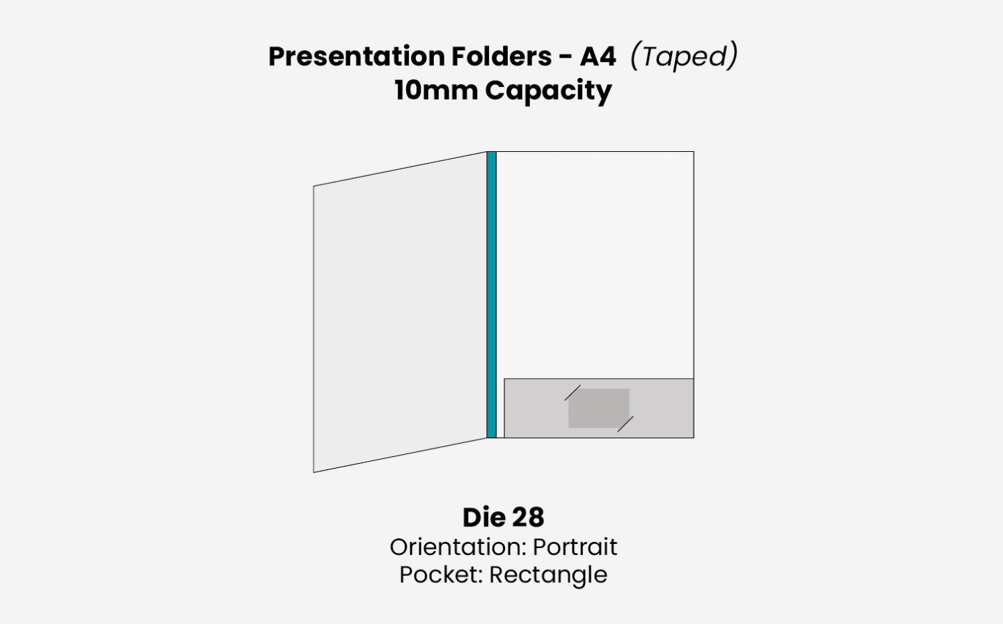 A4 Presentation Folder - Taped - 10mm Capacity
