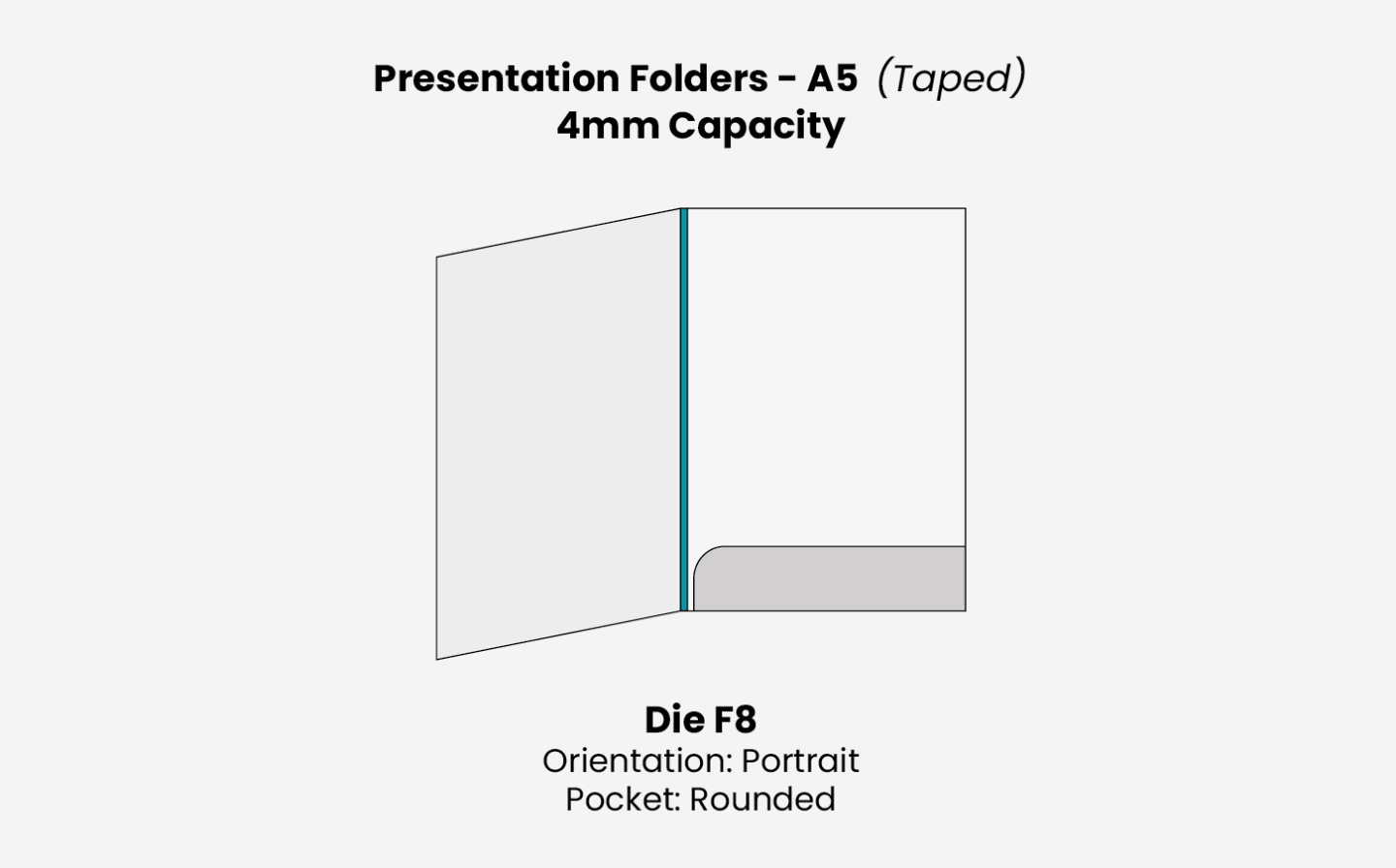 A5 Presentation Folder - Taped - 4mm Capacity