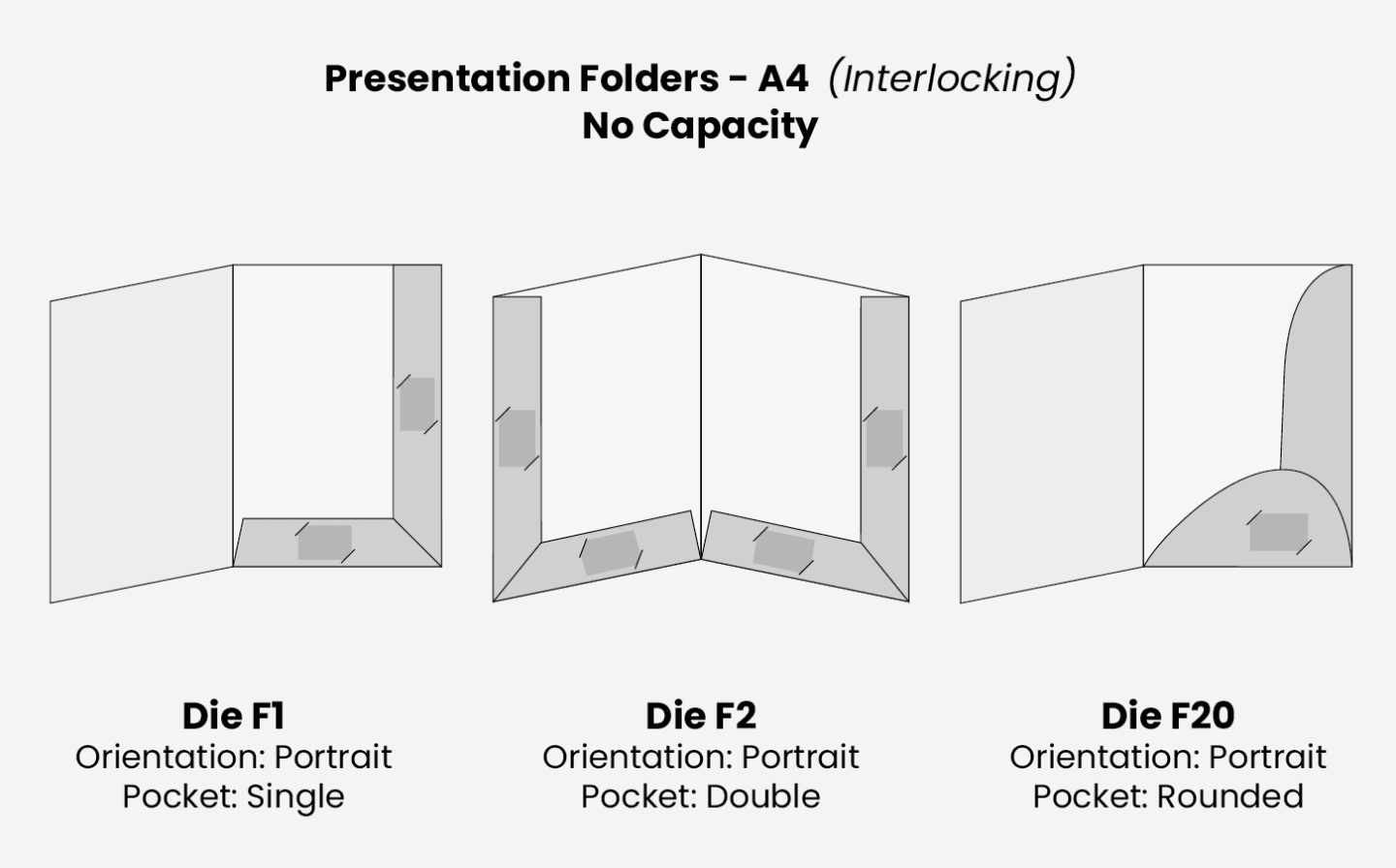 A4 Presentation Folder - Interlocking - 0mm Capacity