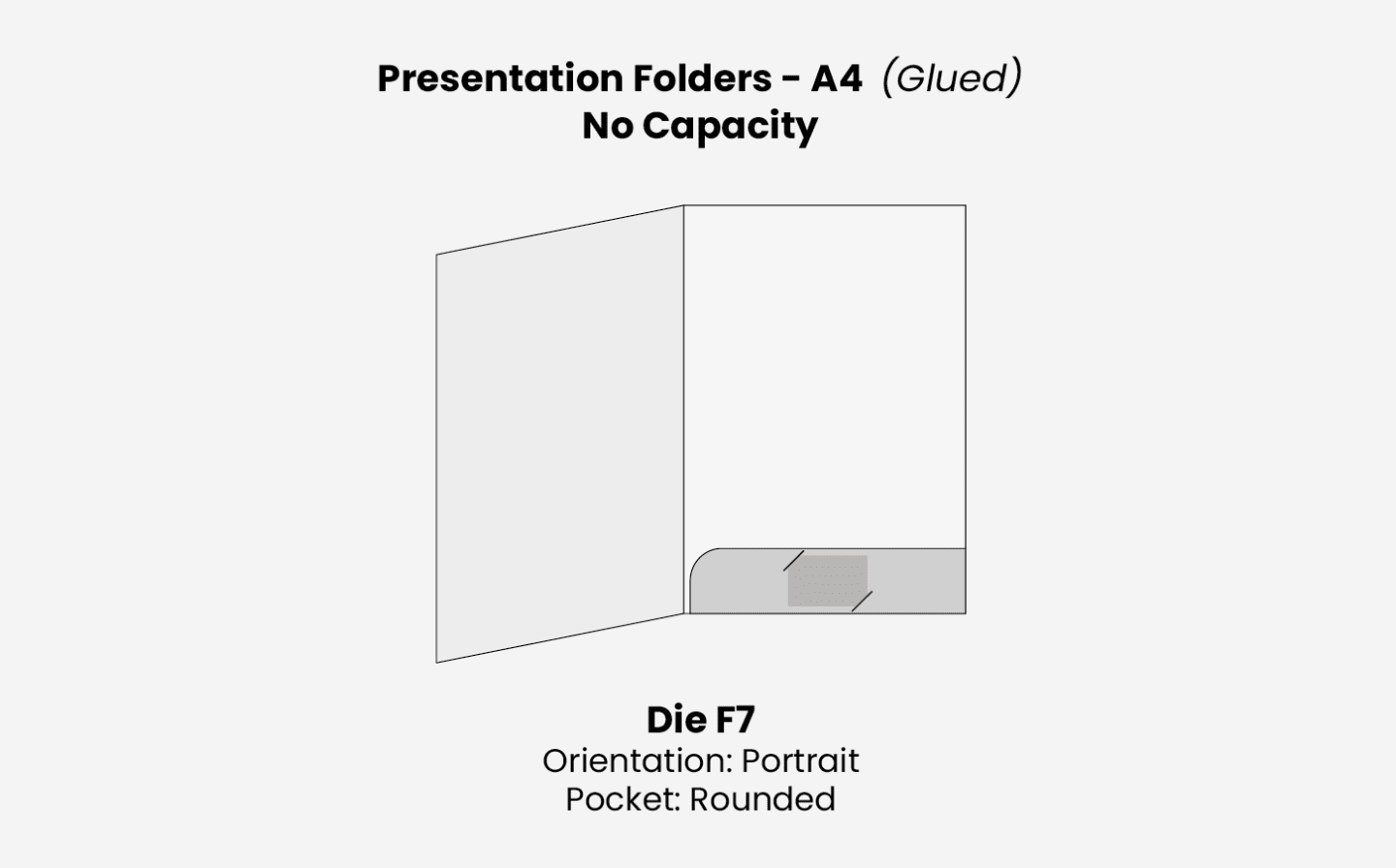 A4 Presentation Folder - Glued - 0mm Capacity